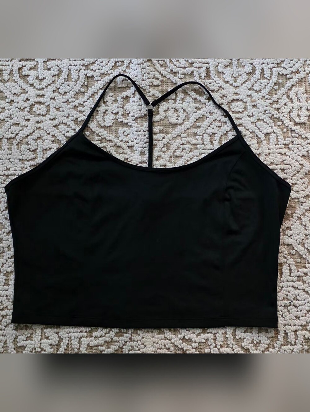 Victoria's Secret Women's XXL Black On Point Cropped Racerback Cami Tank Top